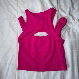 Garage Rave Tank Tip Hot Pink Size XS